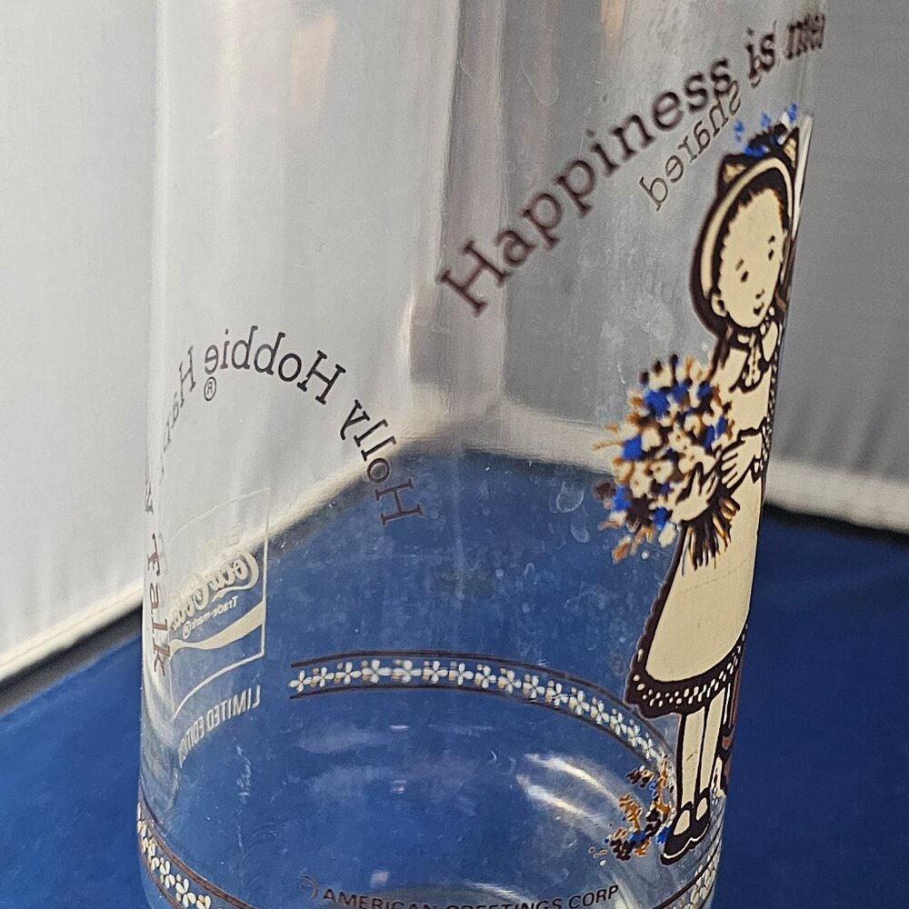 Vintage - Holly Hobbie Glass - “Happiness Is Meant to Be Shared” - Coca-Cola - Picture 5 of 5